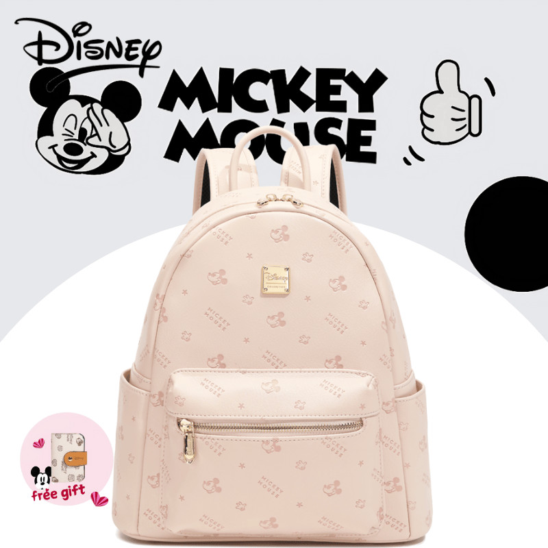 กระเป๋าเป้สะพายหลังDisney Mickey Mouse ออกแบบให้เหมาะกับสไตล์นักเรียน ทนทานต่อน้ำและความจุเยอะ
