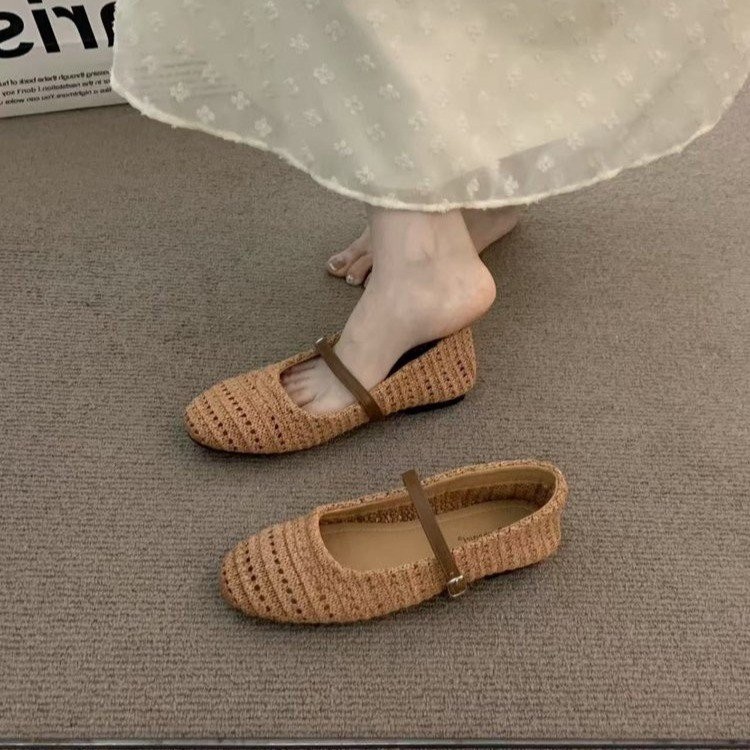 รองเท้าแฟชั่นผู้หญิง toe แบบเปิดหน้า มีพื้นโฟมนุ่มและ.Material ตาข่าย