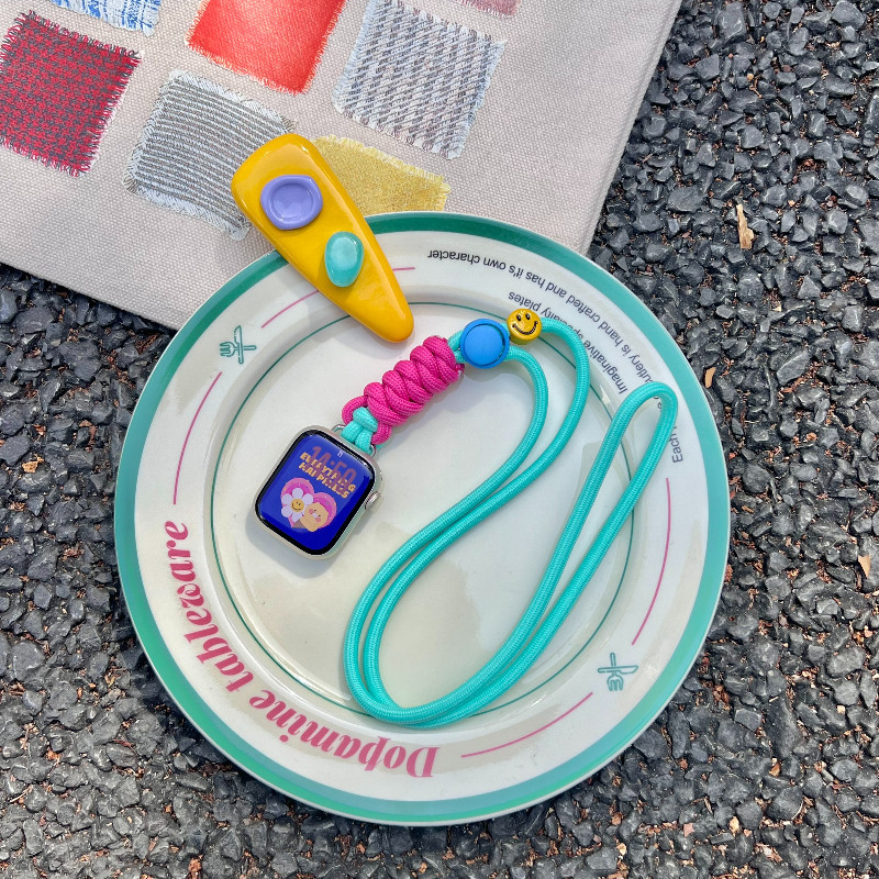 สร้อยคอออกแบบสายสําหรับ iWatch Ultra 2 S10 Series 9 S8 S7 S6 S5 S4 SE S2 S1 แฟชั่นสาว WatchBand iWat