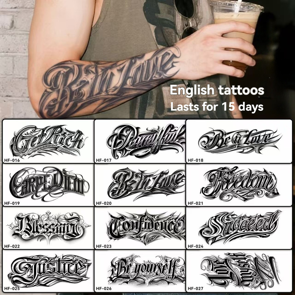 【COCO Magic tattoo】สติ๊กเกอร์รอยสัก ขนาด 24×9.8 ซม. ติดทนนาน 15 วัน ป้องกันน้ำได้ดี สำหรับรอยสักชั่วคราวและกึ่งถาวร