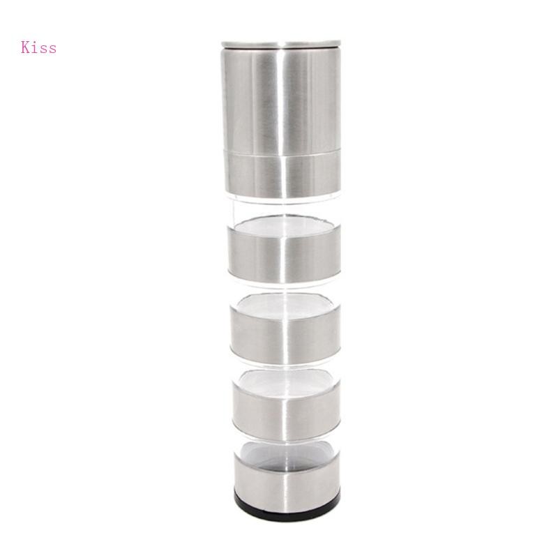 Kiss Spices Jar สําหรับห้องครัวใช้ขวดปรุงรสเครื่องเทศใส Tower Spices Organizer
