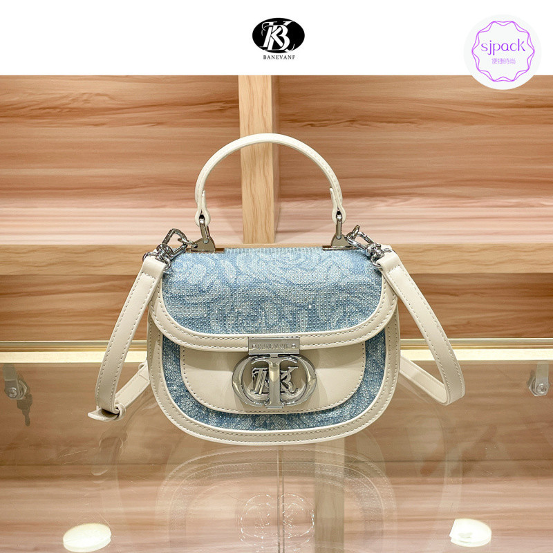 Rose Orchid Diamond-Studded Portable Saddle Bag Niche Light Luxury Fashion All-Match One-Shoulder Di