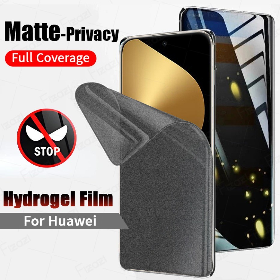 ฝาครอบHydrogel Softฟิล์มMatteความเป็นส่วนตัวป้องกันหน้าจอสําหรับ Huawei Mate 50 40 30 20 Pro Pura 80 70 Ultra P60 P50 P40 P30 Nova 13 12 11 10 9 8 Y9 Y7A Frostedป้องกันลายนิ้วมือAnti-Spy