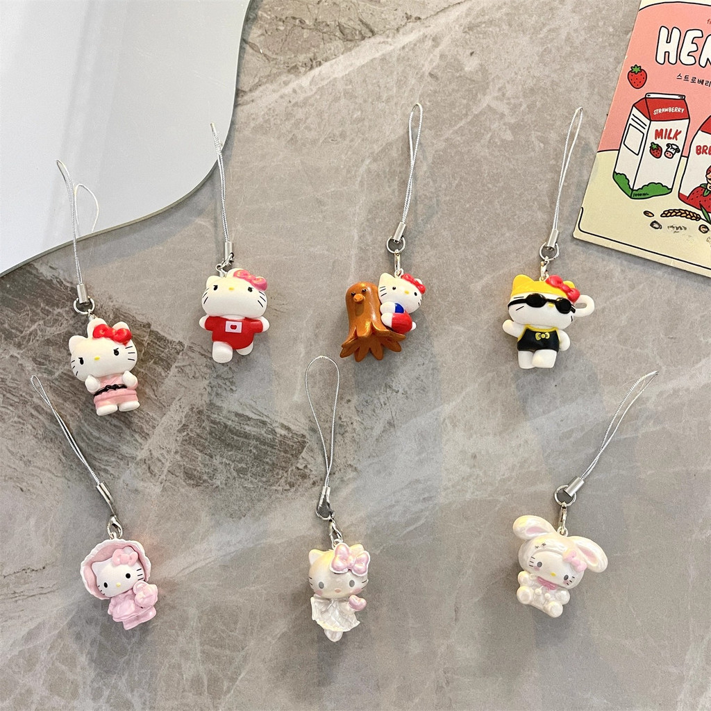 สายคล้องโทรศัพท์พวงกุญแจกระเป๋าตกแต่ง CCD กล้องน่ารักและขี้เล่น Lolita KT Love Angel KT เคสโทรศัพท์กระเป๋า Universal อุปกรณ์เสริมจี้เชือก – โปรปัง