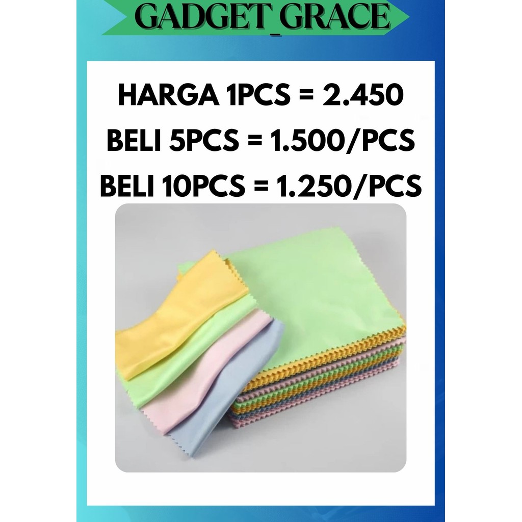 LAYAR GG [1 ชิ้น] MICRO FIBER WIPE CLOTH สําหรับเลนส์ / GLASSES / HP SCREEN LAP