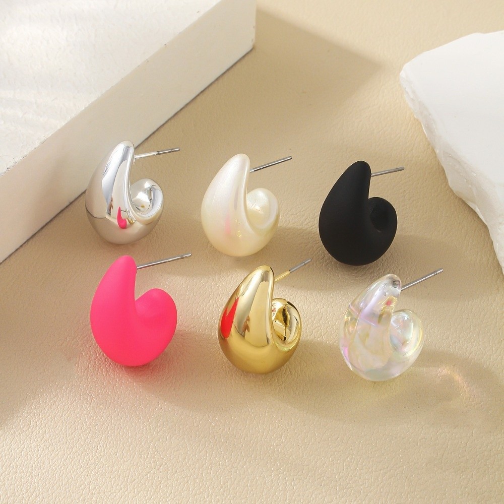 MELODYGOODS ต่างหูแบบหยดน้ำเรียบหรู 6 คู่ เหมาะสำหรับวันพิเศษและสวมใส่วันธรรมดา - รูปที่ 7