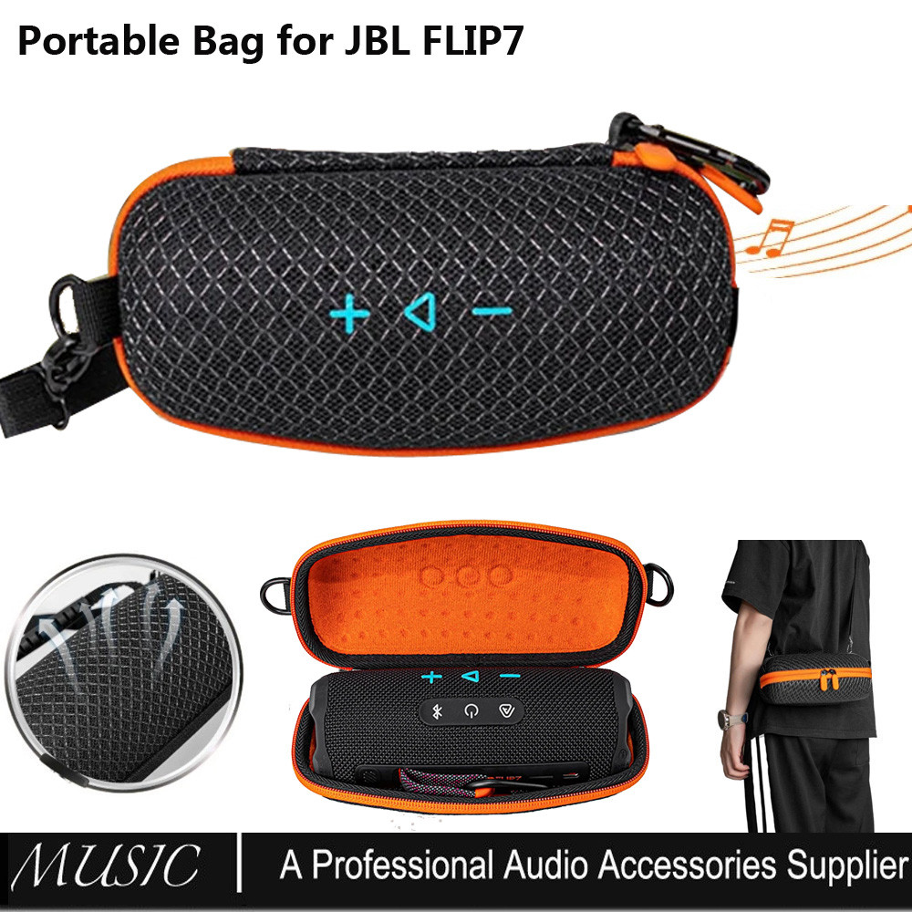 กระเป๋าพกพาสําหรับ JBL FLIP7 Speaker Sound Permeable Bags Flip 7 Outdoors Travel Carrying Case with Strap