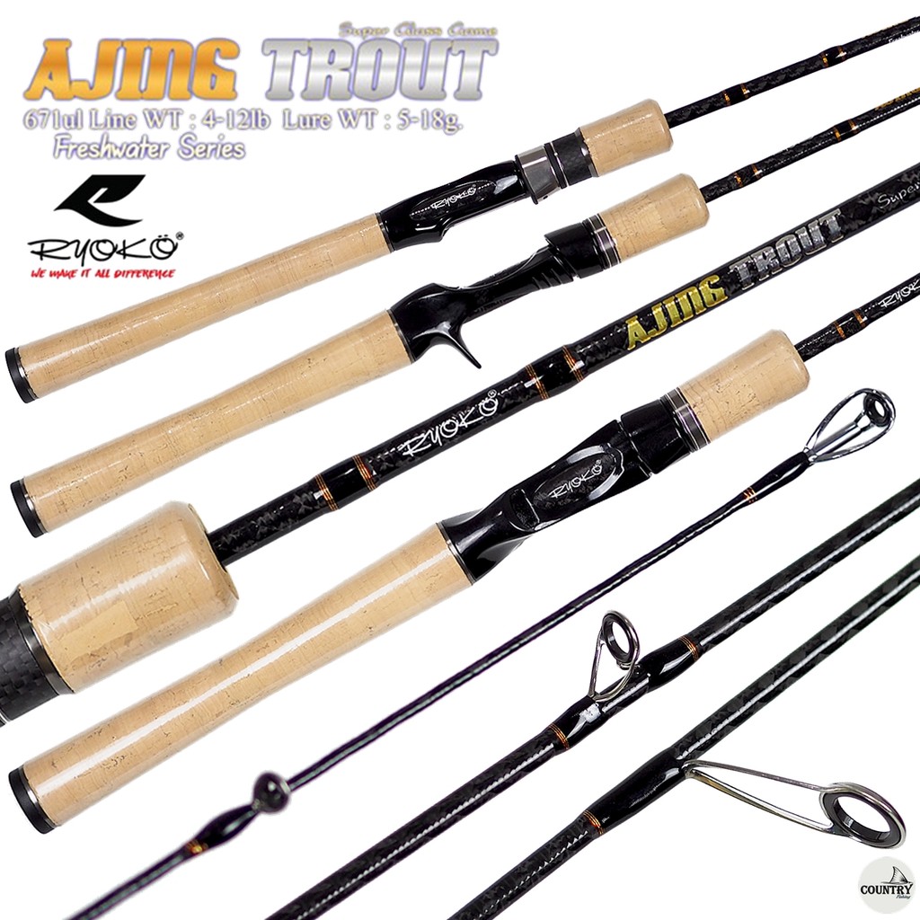 คันเบ็ดตกปลา RYOKO AJING TROUT UL [2025] Line: 4-12LB / Lure: 5-18G