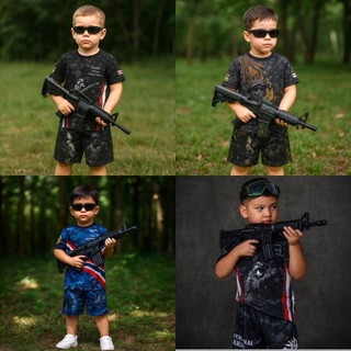 ชุดเด็กลายทหารหล่อเท่ พร้อมลุย ใส่ได้ 1-7 ขวบ | ชุดเด็กชายแฟชั่นเท่ๆ
