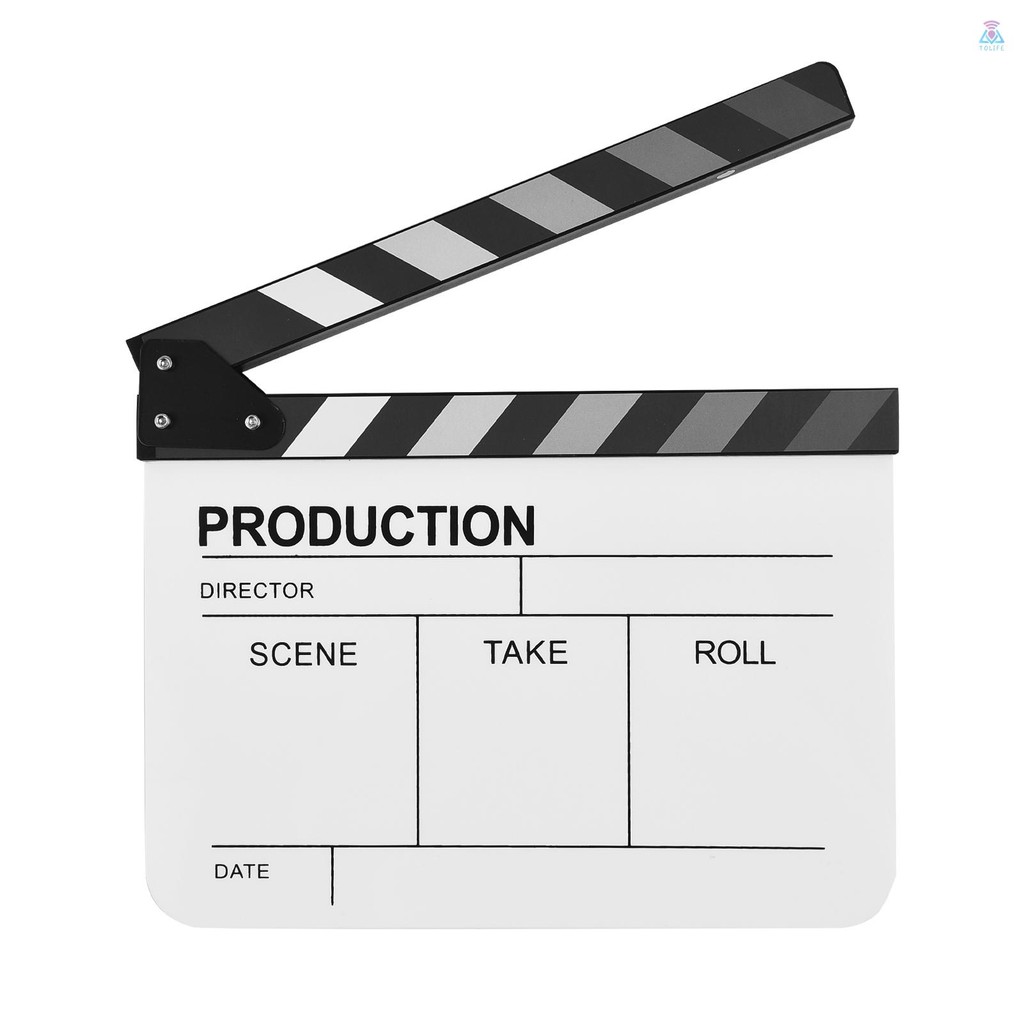 ฟิล์ม Clapperboard อะคริลิค Clapboard ภาพยนตร์ Directors Slate Cut Action Scene Clapper Board ฟิล์ม 