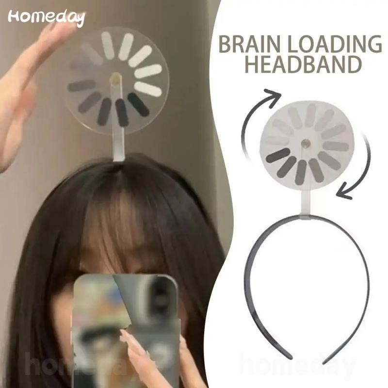 ที่คาดผมคลิปหมุนได้ สไตล์สมองตลก LOADING - ออริจินัล ของสวมหัววงกลม