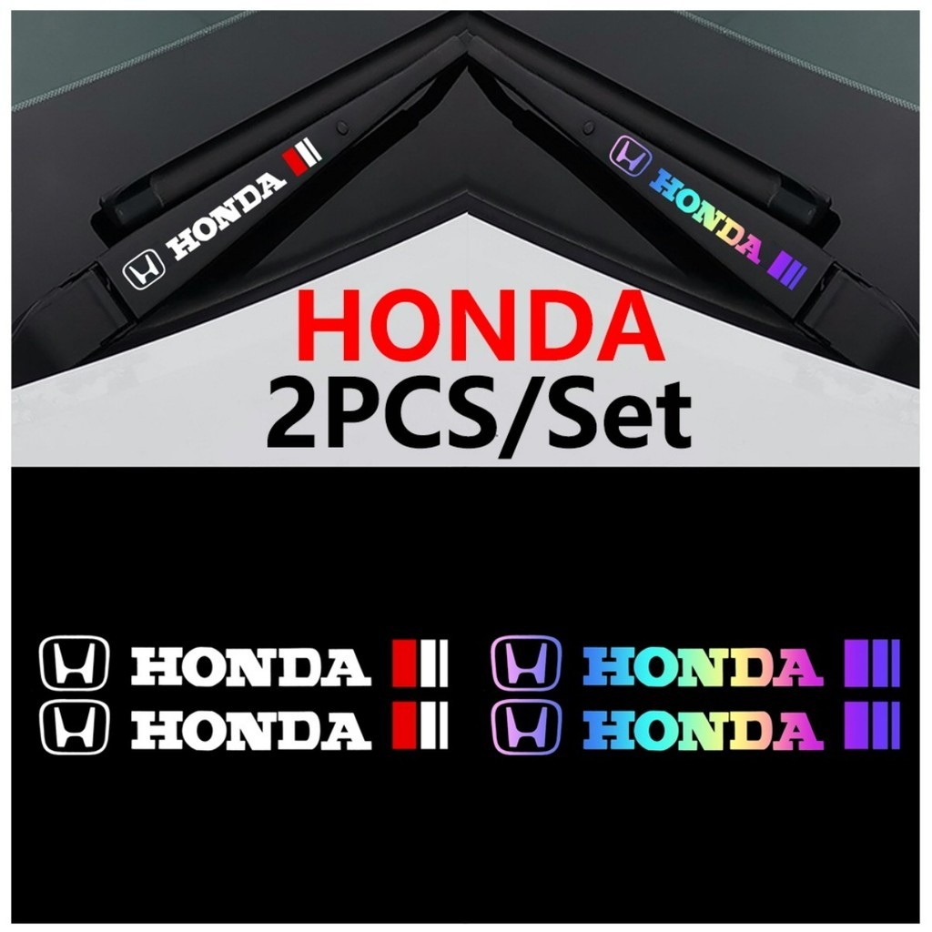 2PCS Honda Rainbow โลโก้รถสติกเกอร์ไวนิลกันน้ํา Stiker Body Wiper ภายนอก Decals สําหรับ City Jazz