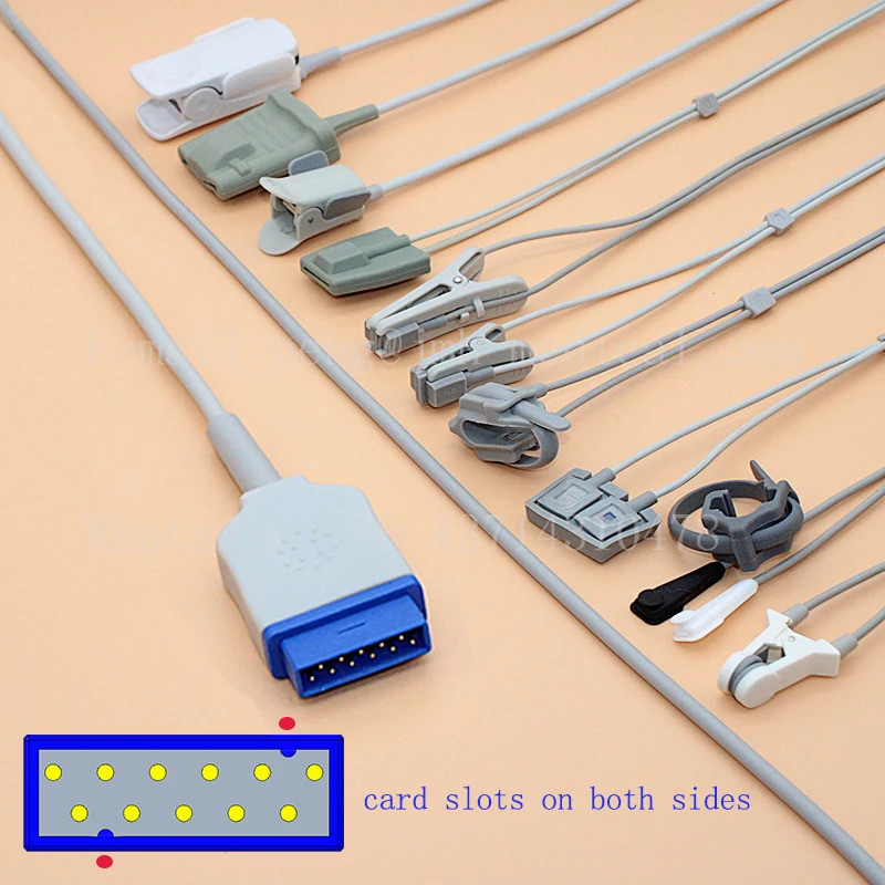 SR34AL-O Spo2 Sensor สายใช้สําหรับ GE Marquette B650 Dash 2500 3000 4000 5000 Solar 8000 8000 8000M 