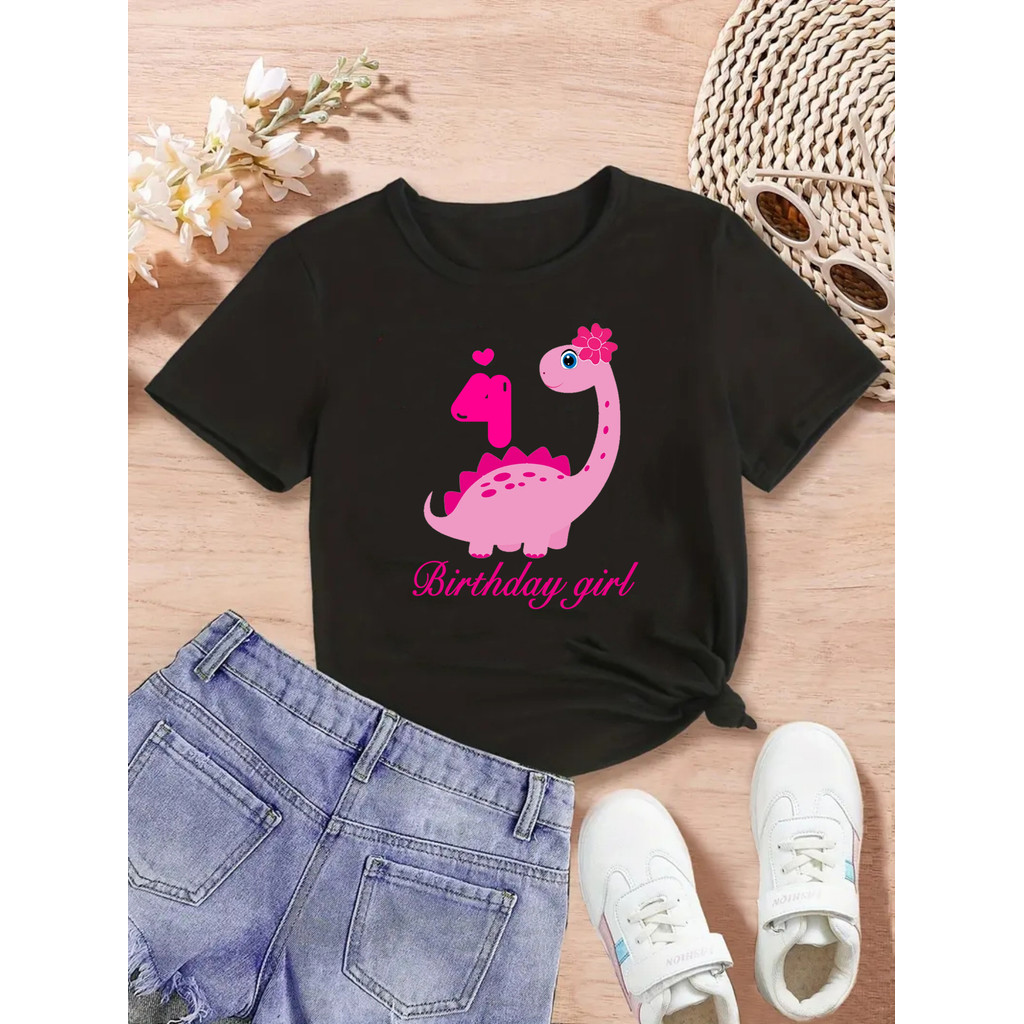 1th/2nd/3rd/4th/5th วันเกิดสาวเสื้อยืดไดโนเสาร์วันเกิด Party Tshirt สาวที่ดีที่สุดวันเกิดไดโนเสาร์ P
