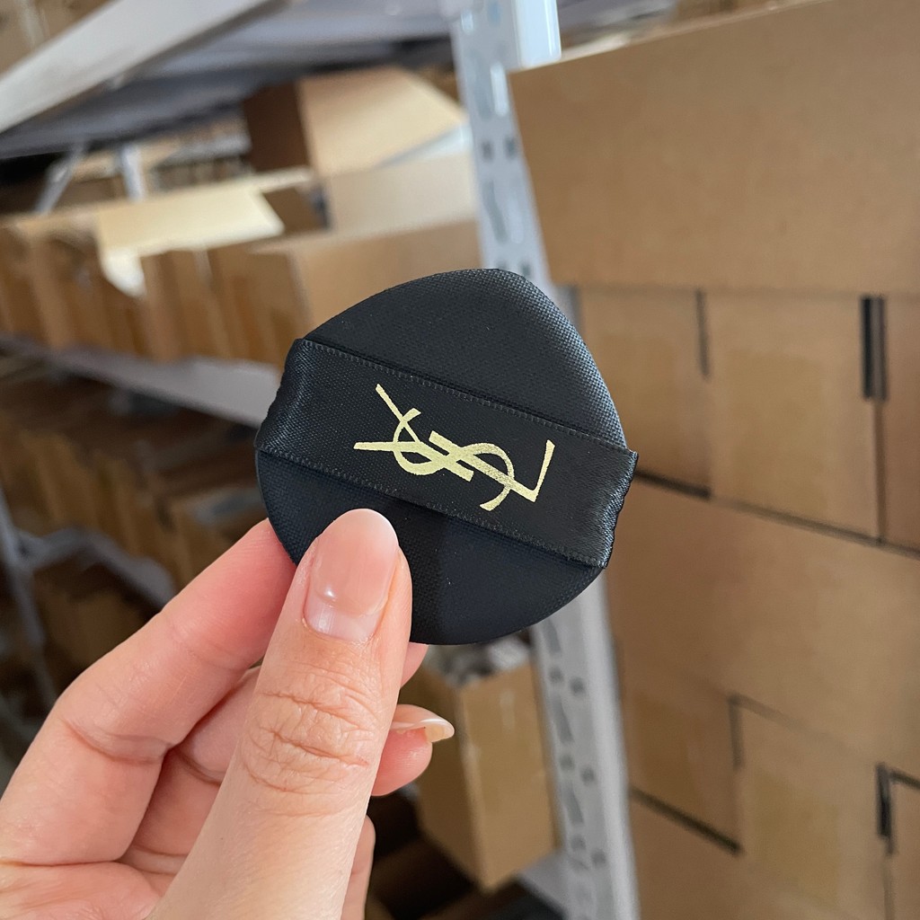YSL Cushion Puff Replacement Puff Feather Golden Ribbon BB Cream Liquid Foundation Puff Wet Dry Dual Use