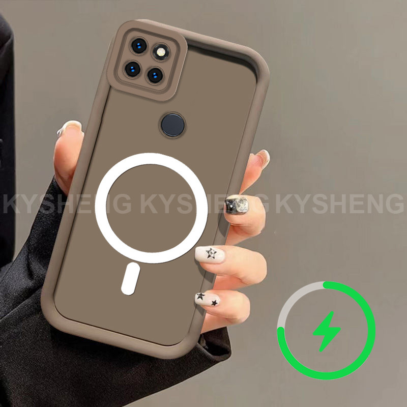สําหรับRealme C12 C15 C25 C25S C21 C21Y C25Yเคสโทรศัพท์ชาร์จแม่เหล็กSimple anti DROPถุงลมนิรภัยซิลิโคนTPU soft shell 012 ราคา ถูกที่สุด ดีลบีเคเค แกลเลอรีภาพที่ 4