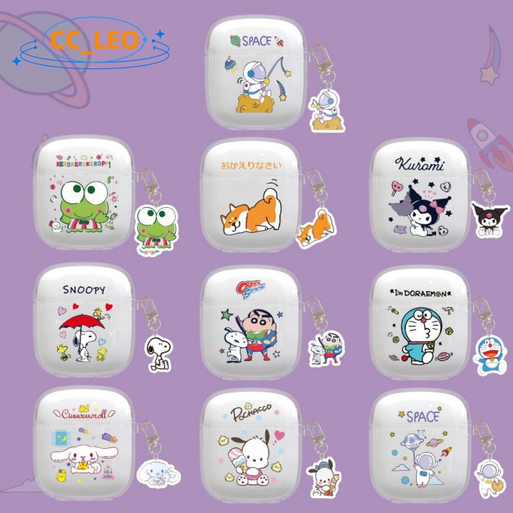 For OPPO Enco Buds3 Case Creative Astronaut Cartoon Snoopy Sanrio Keychain Pendant OPPO Enco Buds3 T