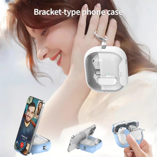 🔥ส่งจากไทย🔥 ฝาพับใส For Samsung Buds 3 Pro 3Pro Buds3Pro เคสป้องกันความปลอดภัยพร้อมที่ยึดโทรศัพท์ เคสป้องกันหูฟังแบบใส