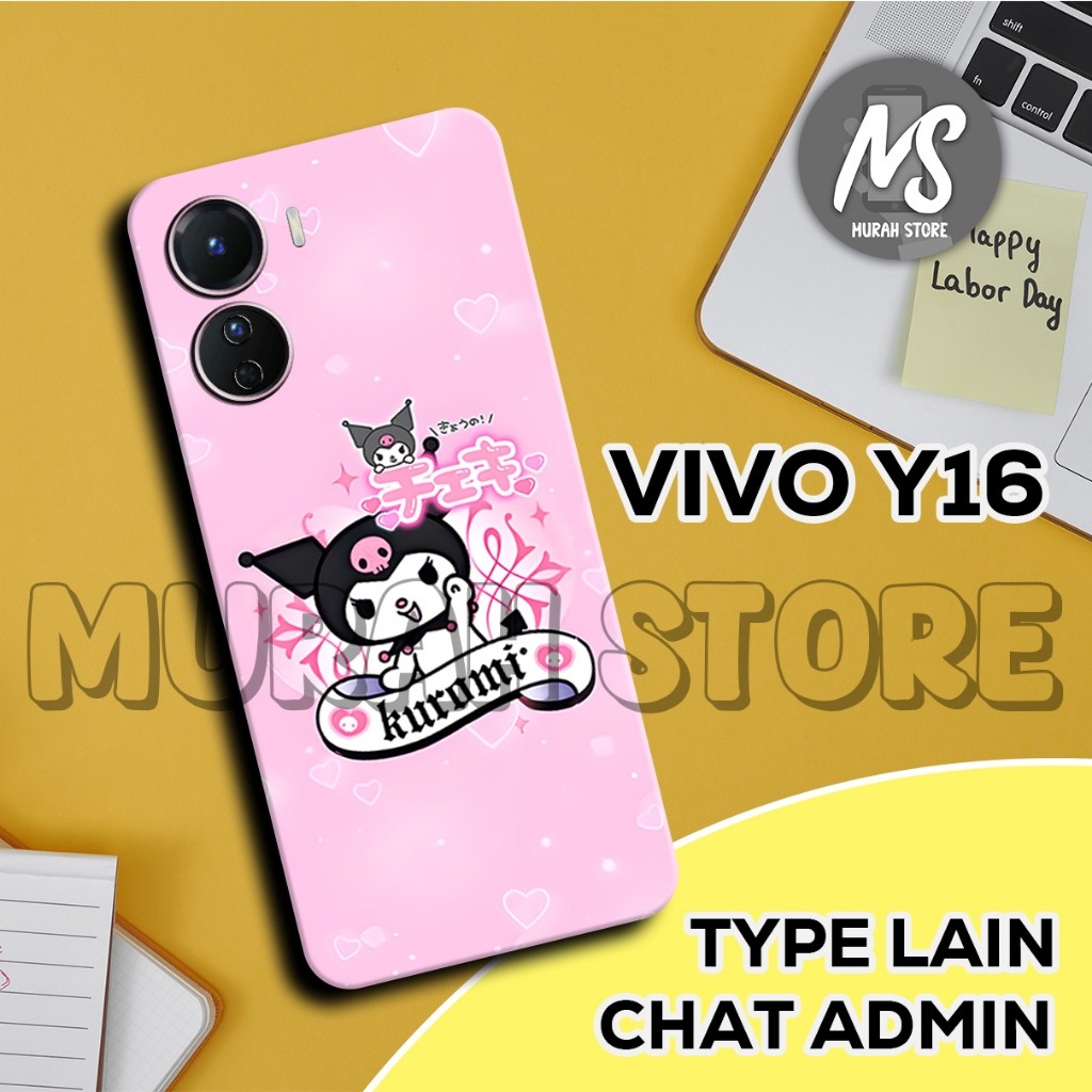 VIVO Y16/MS26 Rubber Softcase/ KUROMI Motif/VIVO Y16 Case/VIVO Y16 Silicone