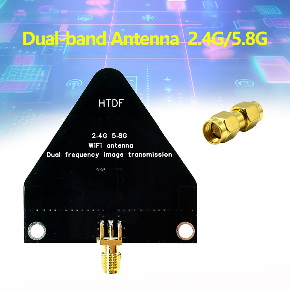 HTDF2.4G/5.8G เสาอากาศส่งสัญญาณภาพ WiFi Dual-Band Antenna Gain 6-7dB50 ω สัญญาณไร้สายกําลังสูง