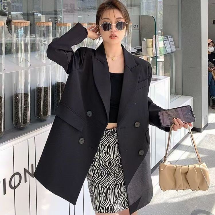 Khaki casual suit coat women's 2025 spring and autumn Internet celebrity new Korean loose large size