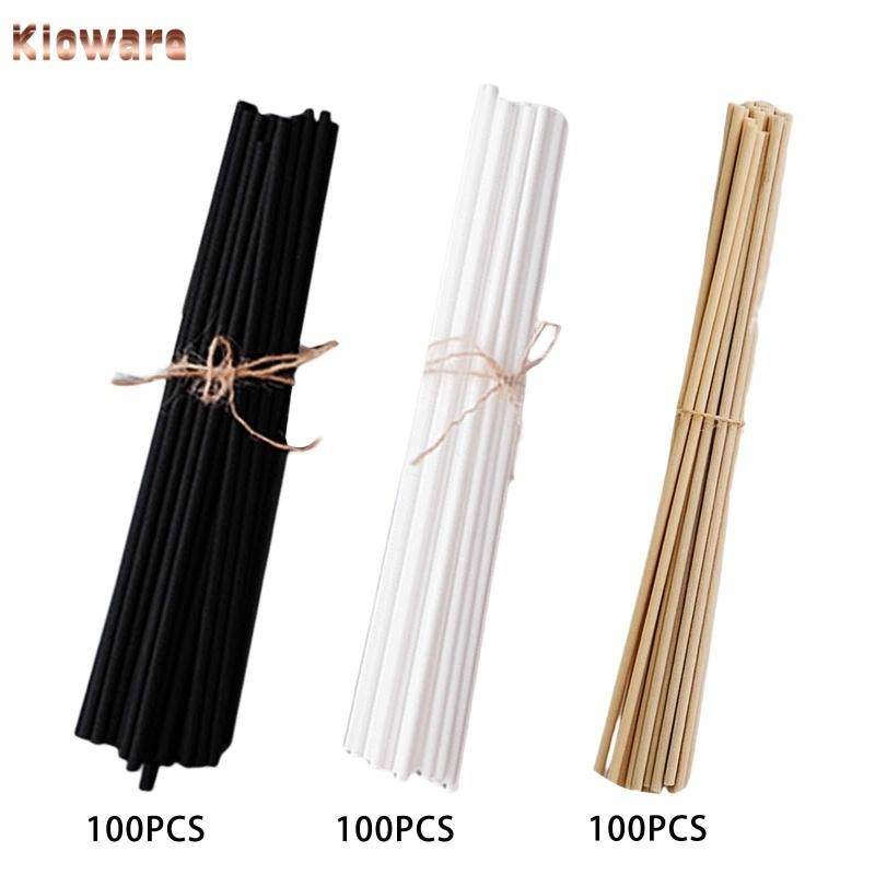 [Kloware] ไม้กระจายกลิ่นกก 100x ชุดไม้กระจายกลิ่นไม้ไฟเบอร์สําหรับ Office Home SPA