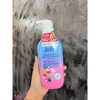 เซ็ตคู่ Jabs กันแดดแจ๊บส์ กันแดดไบร์ท บูสเตอร์ + กันแดดกันน้ำ กันเหงื่อ โทนอัพ ปริมาณ 450 มล.