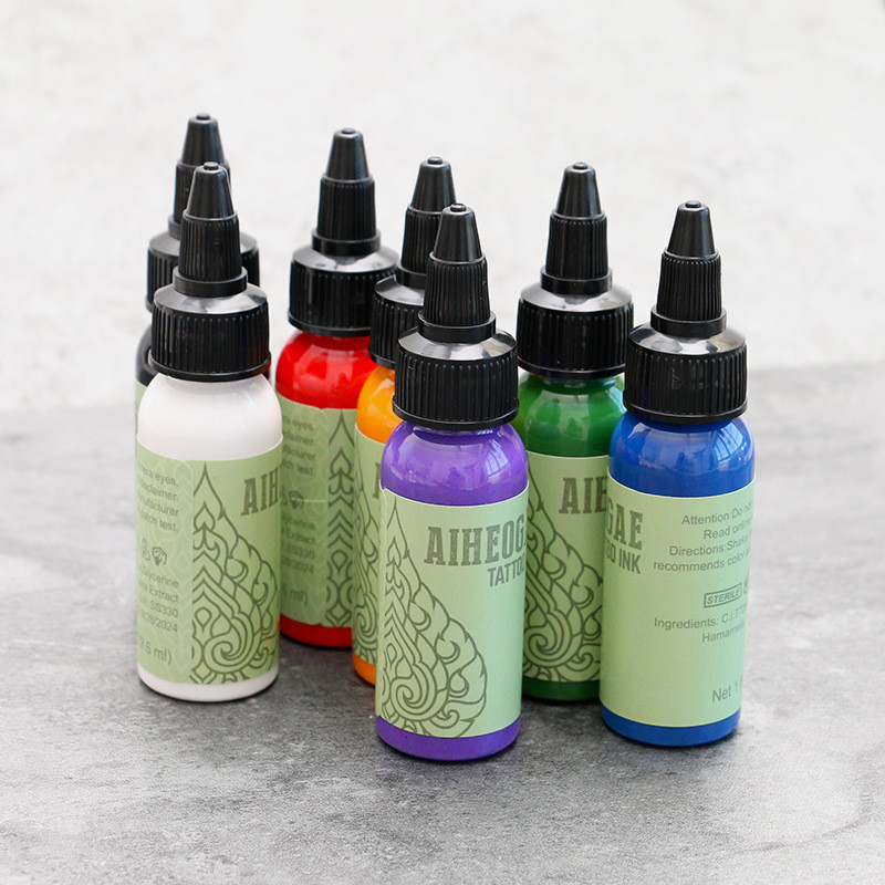 Tattoo Pigment Tattoo Pigment 7 สีชุด Tattoo Ink Pigment Tattoo Practice Ink Tattoo อุปกรณ์
