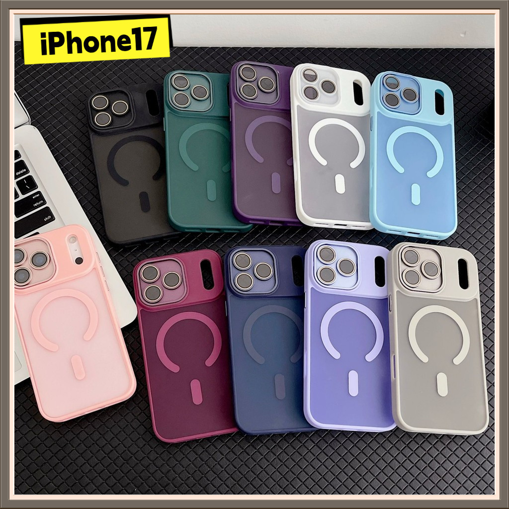 เคสโทรศัพท์ iPhone ที่ใช้งานได้แม่เหล็กเรียบง่าย 17Promax 16e 15plus 14 13 12 11 air