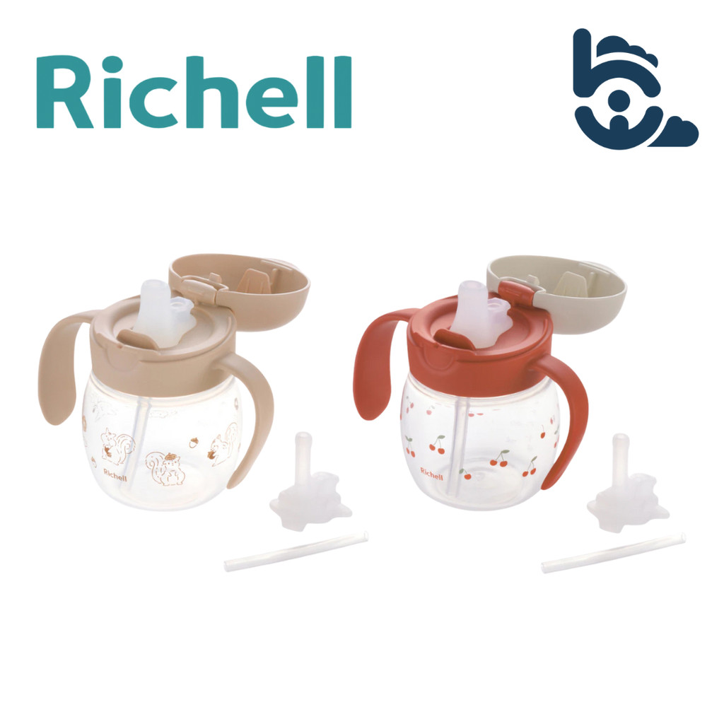 Richell TLI Spout Straw Master Set (200ml) - 5m+