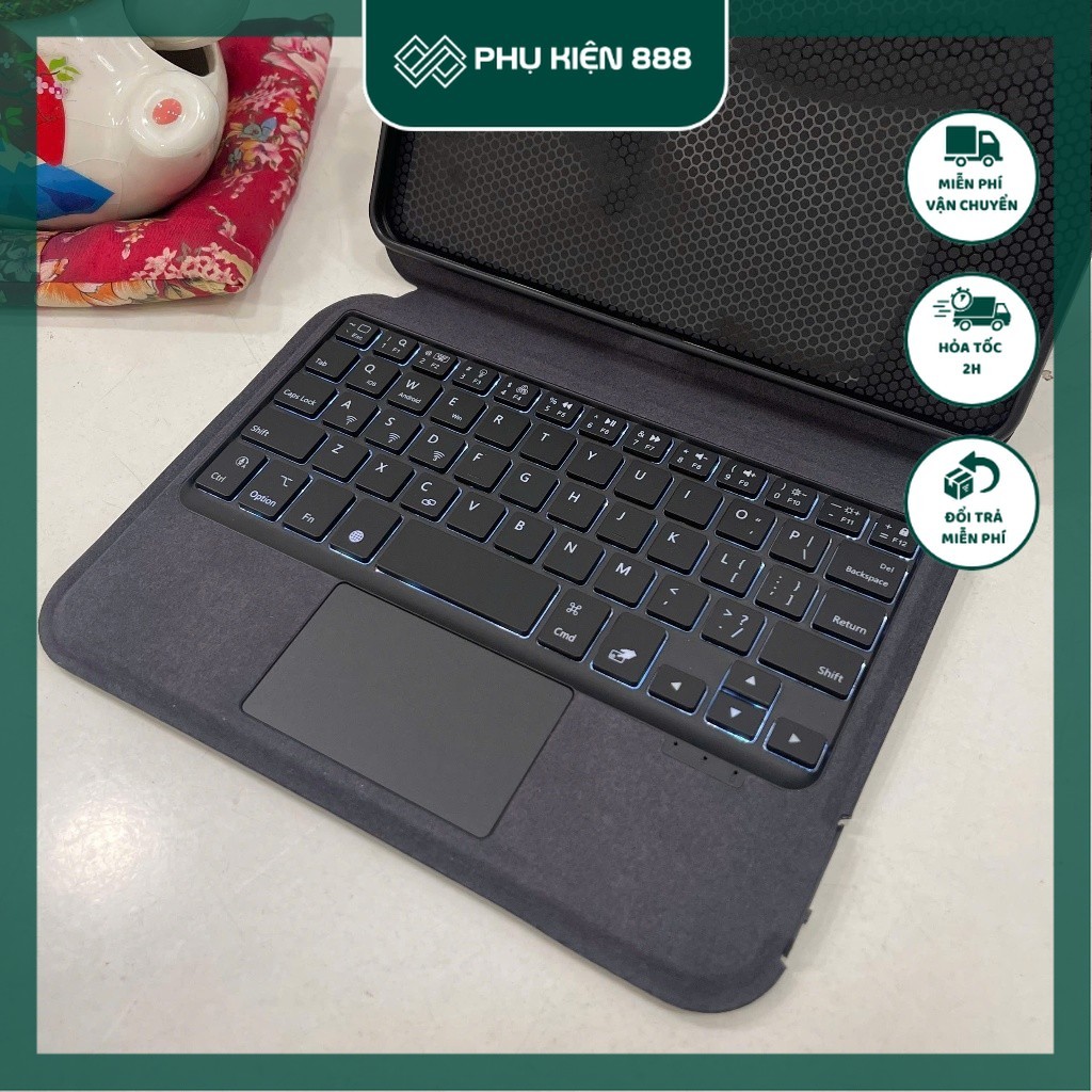 ฝาครอบคีย์บอร์ดอัจฉริยะ Keybroad พร้อมทัชแพด ที่วาง ไฟ LED สําหรับ Xiaomi Redmi K Pad 8.8 นิ้ว