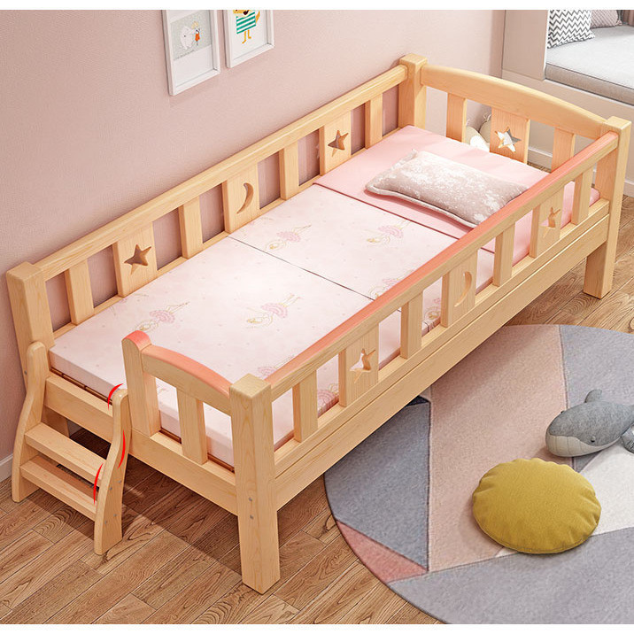 Solid Wood Children's Bed Bedside Splicing Extension Small Wooden Bed
