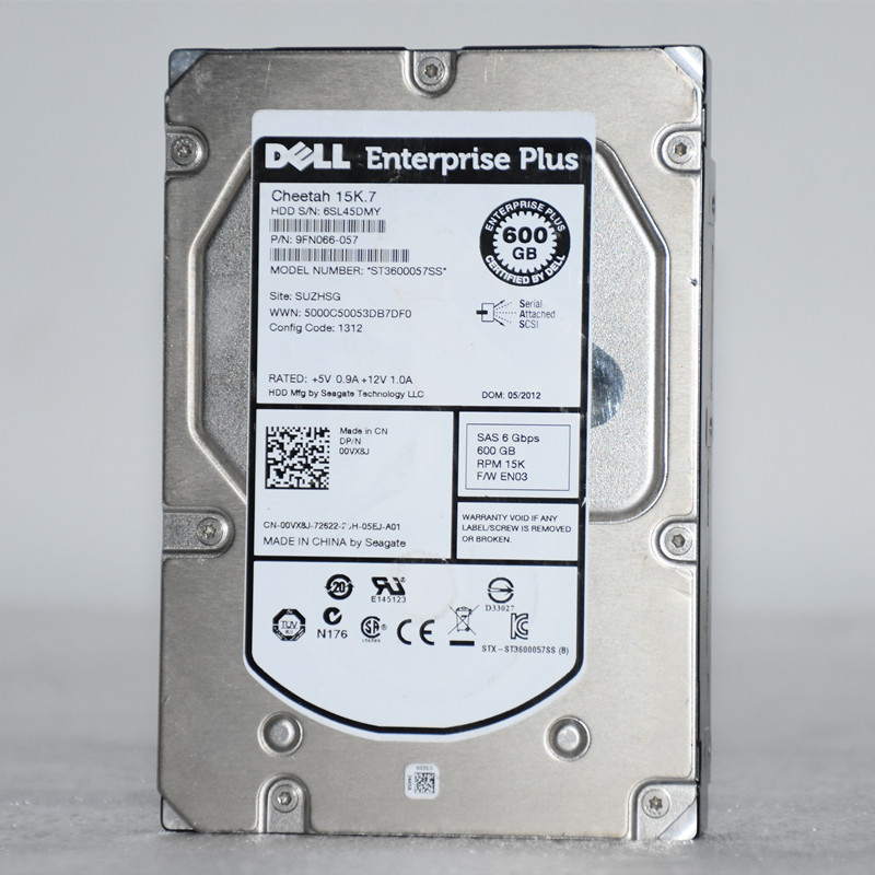 0VX8J DELL 600GB 15K 3.5" 6GBPS SAS HARD DRIVE 00VX8J ST3600057เอสเอส