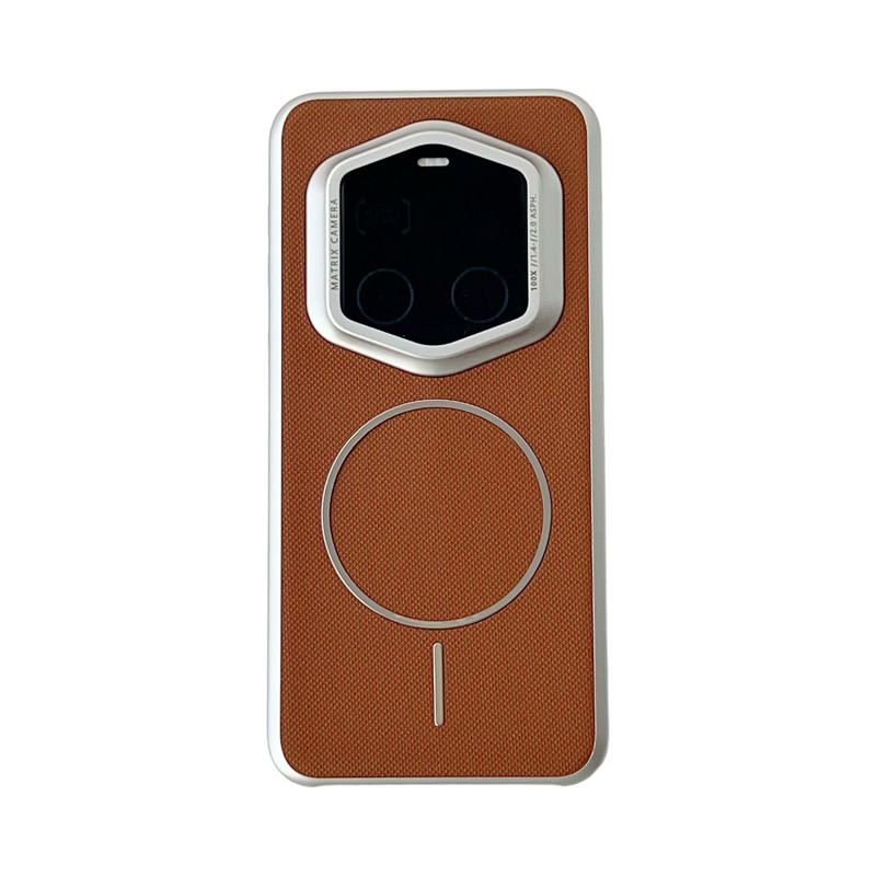 สําหรับ Honor Magic 7 Pro, 7 RSR, 7 กรณี ELVEV หนังพรีเมี่ยมลิ้นจี่รูปแบบ Anti-shock ไร้สายชาร์จฝาครอบโทรศัพท์