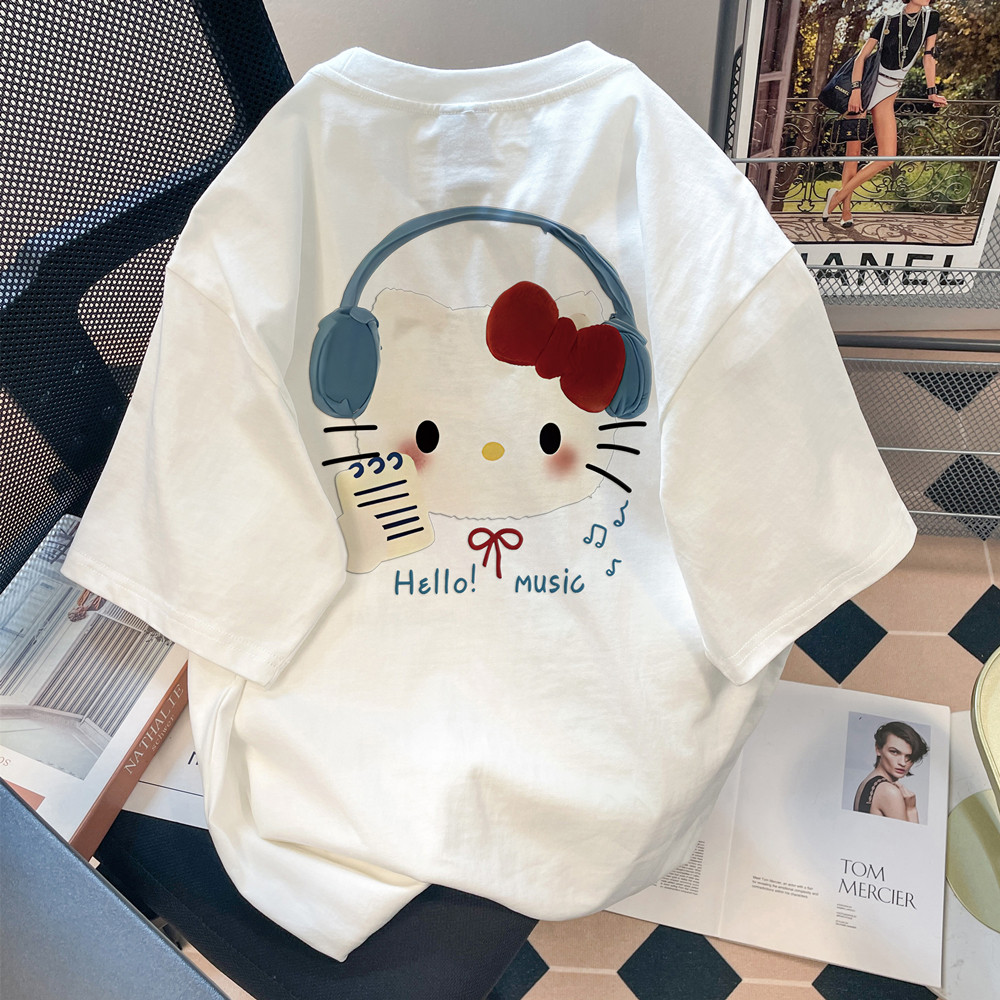 REOY_STUDIO♥ เสื้อยืด Oversize แฟชั่นสไตล์เกาหลี T-Shirt  โอเวอร์ไซส์  สกรีนลายสวยงาม พิมพ์ คอกลม ฤดูร้อน