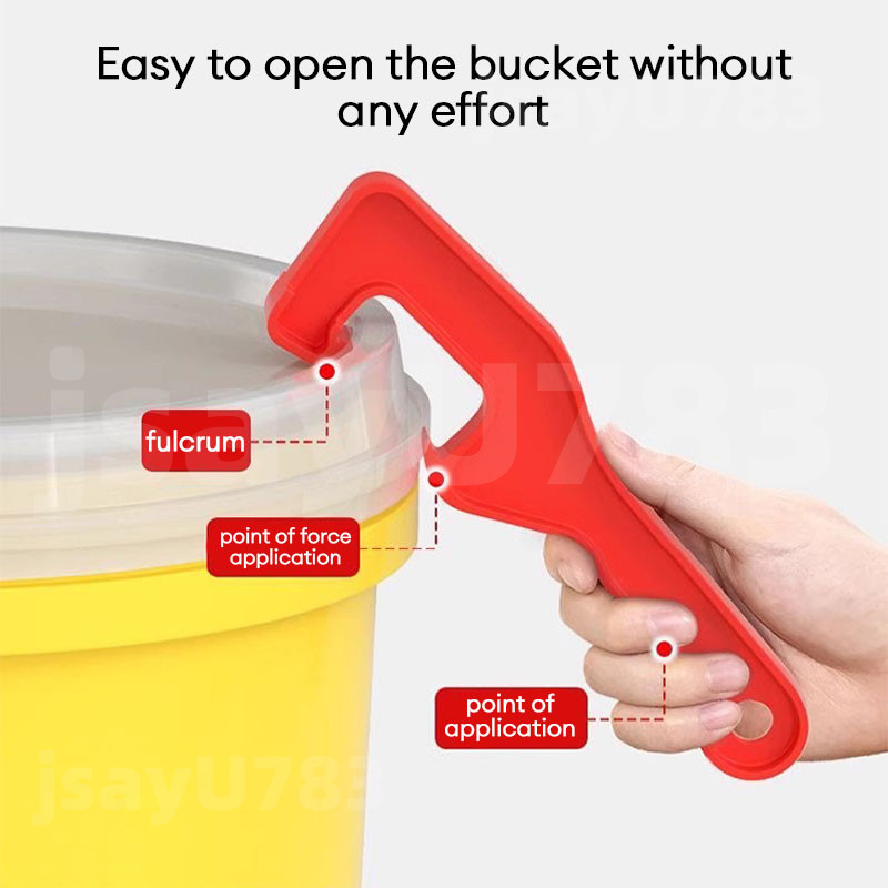 🏠jsayu ที่เปิดฝาถัง พลาสติก ตะขอซีเปิดฝาถังสี แบบพลาสติก ABS Bucket Opener - รูปที่ 7