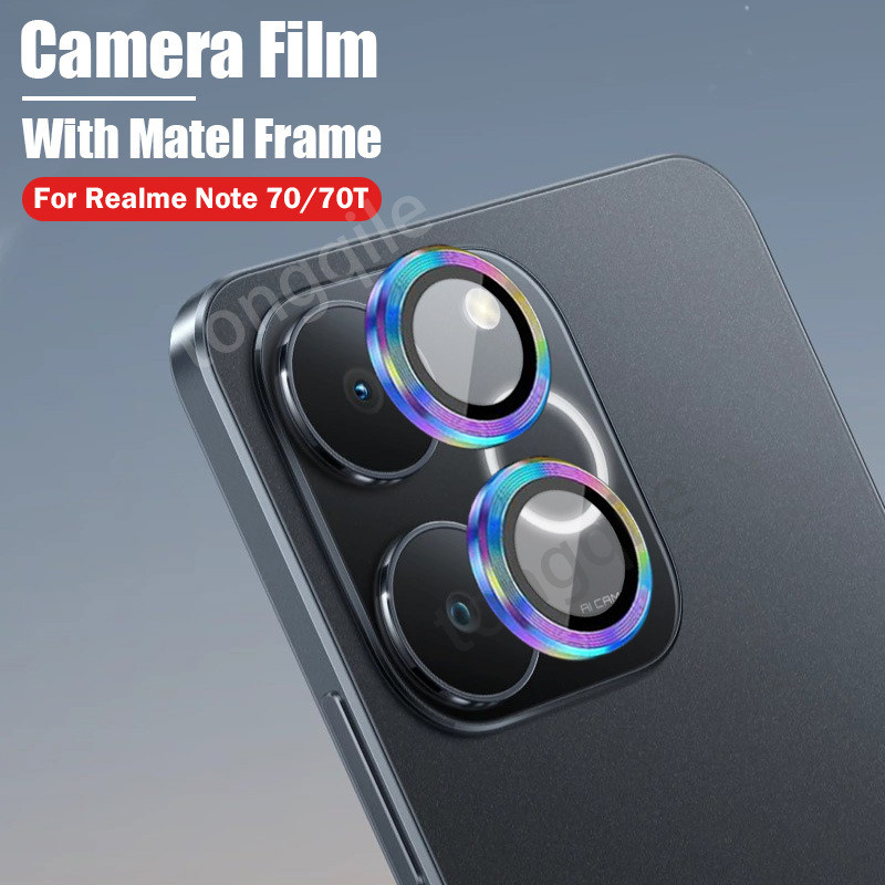 [คลังสินค้าพร้อม]ฟิล์มกล้องสําหรับRealme Note 70 70T Note70 Note70T 4G 2025 แหวนโลหะป้องกันHDฝาครอบเลนส์ป้องกันฟิล์มกระจกนิรภัยป้องกันรอยขีดข่วน