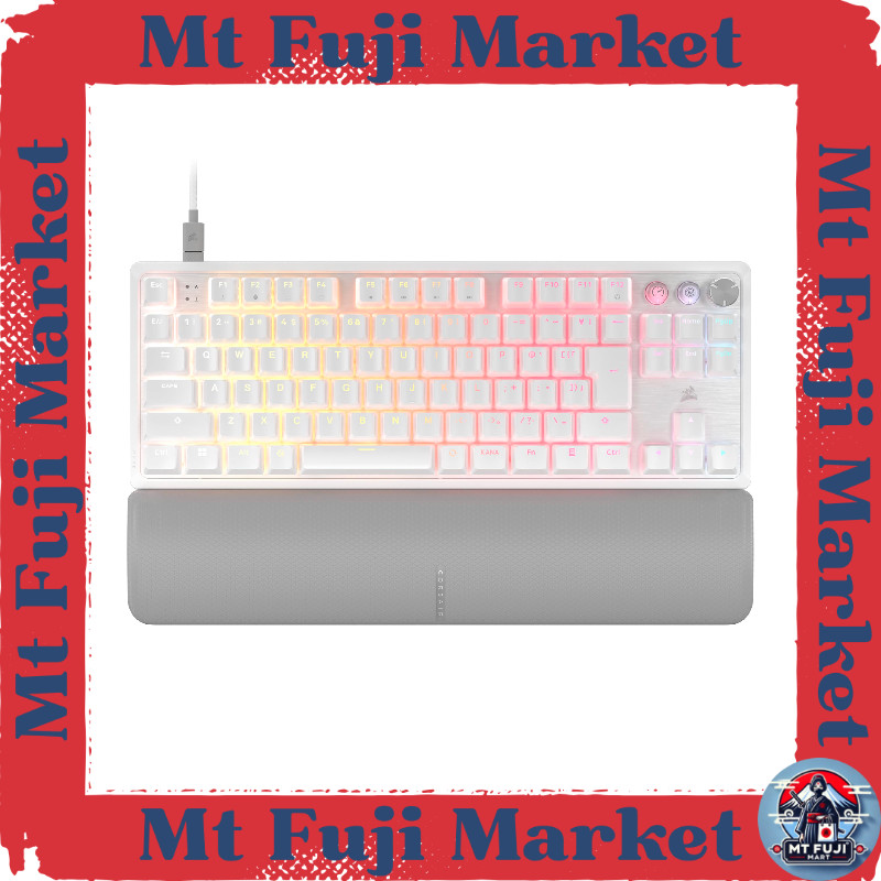 CORSAIR K70 PRO TKL MGX Hyperdrive คีย์บอร์ดเกมมิ่ง สวิตช์แม่เหล็ก Rapid Trigger 8000Hz สีขาว | ของแ