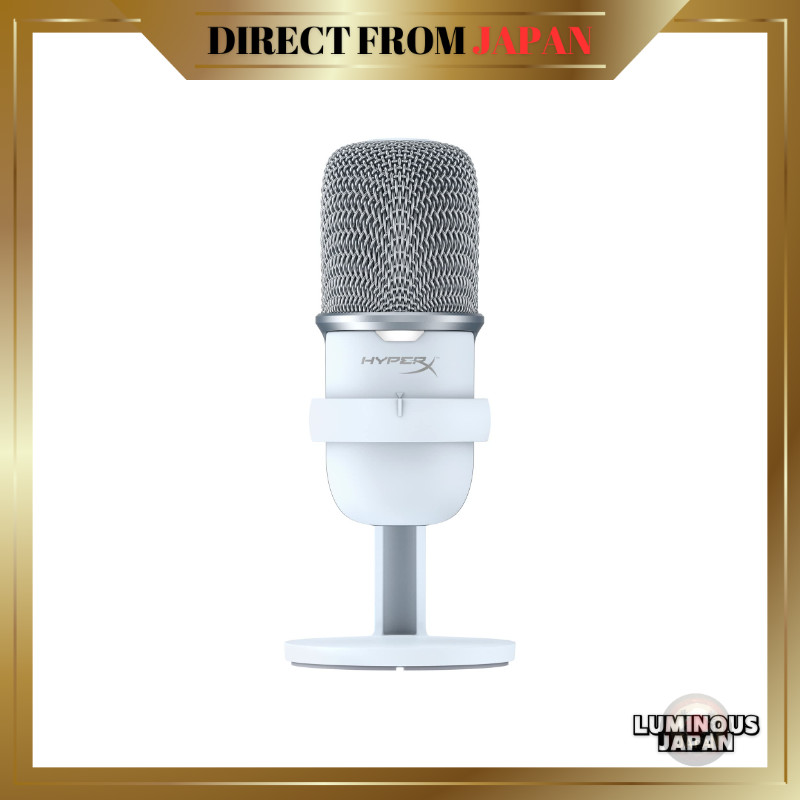ไมโครโฟน USB สแตนด์อโลน HyperX SoloCast สีขาว สำหรับการทำงานทางไกล/สตรีมเมอร์/ผู้สร้างเนื้อหา/เกมเมอ