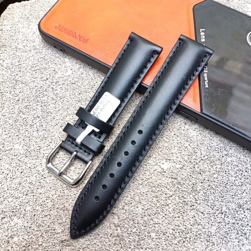 นาฬิกาหนัง STRAP 12MM 14MM 16MM 18MM 20MM 22MM สายหนังสีดํา STRAP