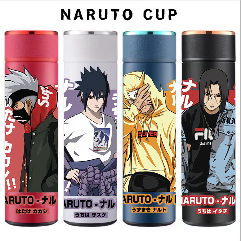 อินเทรนด์ 304 สแตนเลสอะนิเมะ Uzumaki Naruto Uchiha Sasuke Kakashi Itachi คู่มิติกระติกน้ําสูญญากาศสําหรับนักเรียนชาย NARUTO แฟชั่นของขวัญวันเกิดถ้วยกาแฟ