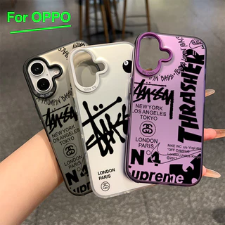 For เคสโทรศัพท์ OPPO A3 A3X A60 5G A9 A18 Stussy A38 A15 A15s A60 A35 A17 A17K A79 5G OPPOA57 4G A55 A77 A77S 4G
