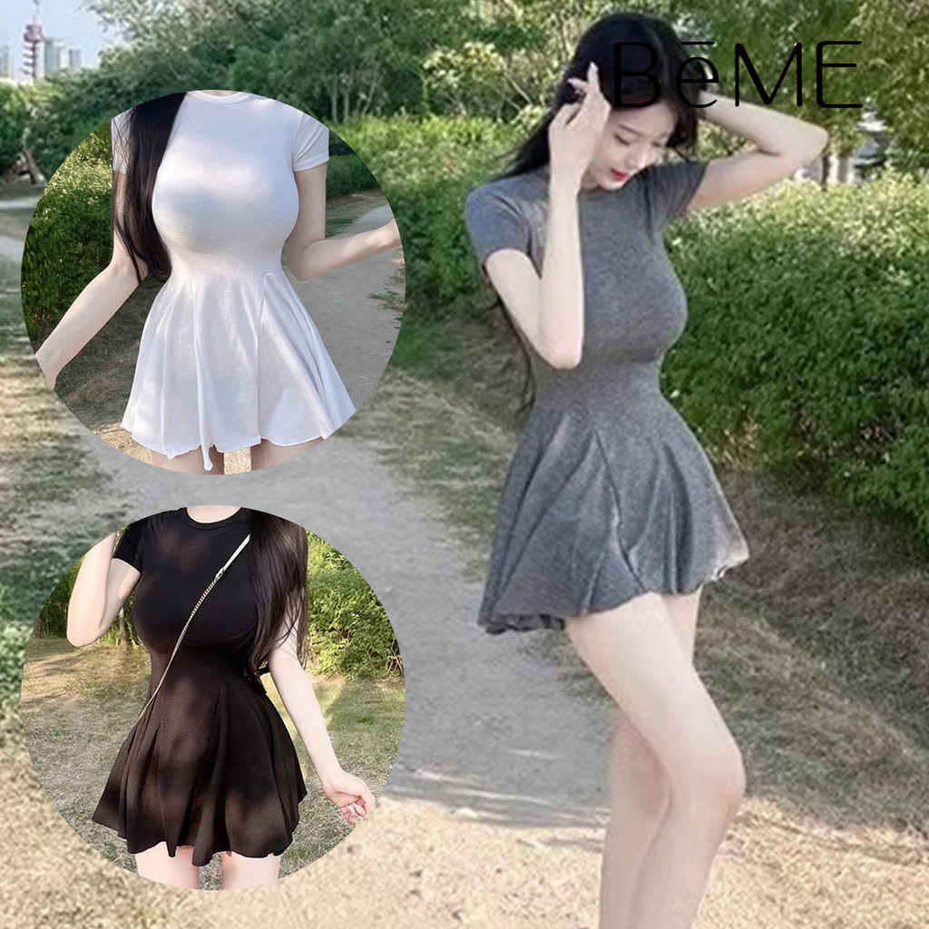 มินิเดรสสำหรับผู้หญิง รุ่นใหม่ล่าสุด ชุดกระโปรงสไตล์เกาหลีแบบใหม่ พร้อมส่งจากไทย