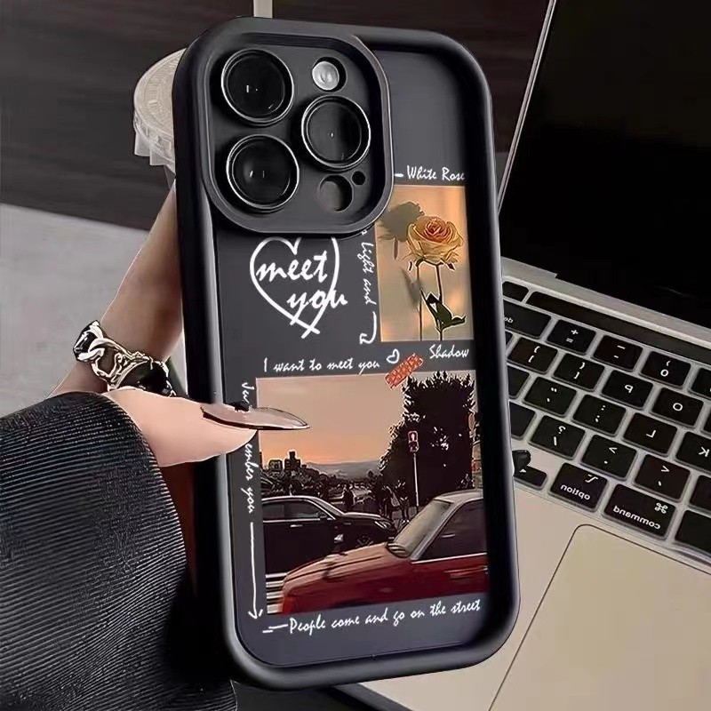 สไตล์ยุโรป American Style ecno Infinix Hot 50i / Infinix Smart 9 เคสกันกระแทก