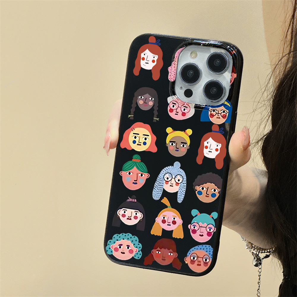 INS Case เคส iPhone 11 13 12 15 14 Pro Max XS XR SE Max 7 8 Plus 2020 เคสโทรศัพท์สีเยลลี่สำหรับ เคสโทรศัพท์กันกระแทก