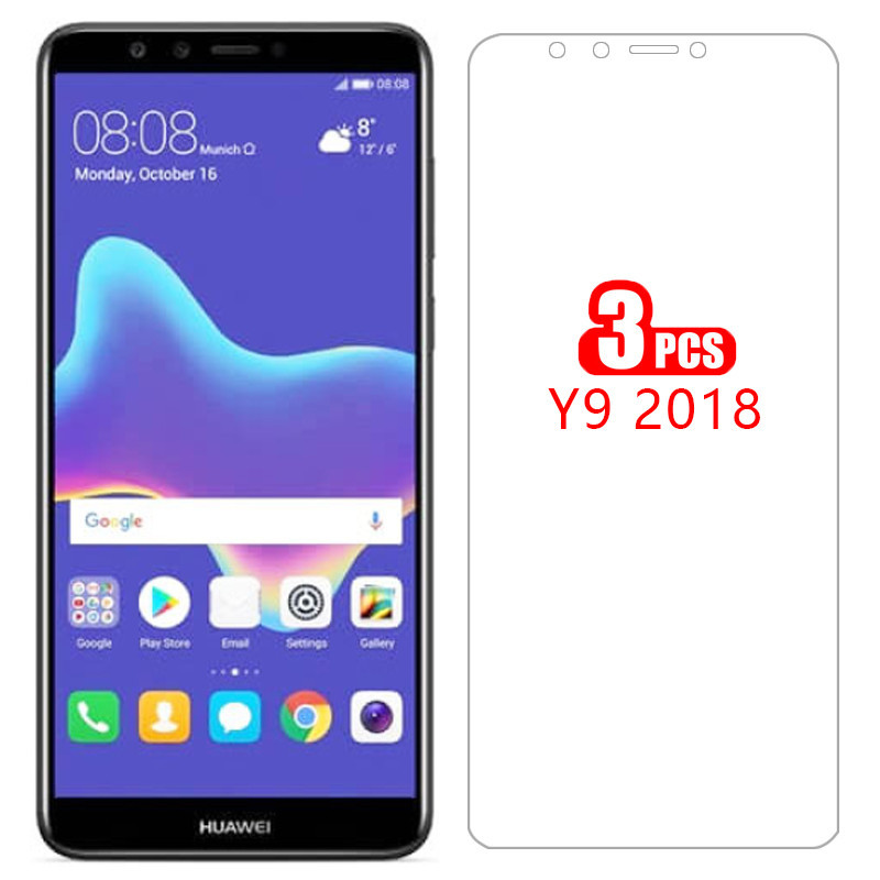 เคสสําหรับ Huawei y9 2018 ฝาครอบป้องกันหน้าจอกระจกนิรภัยบน y92018 y 9 9y โทรศัพท์นุ่ม huawey Huwei H