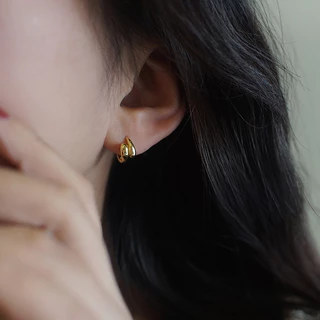 Sweet Girls Water Drop Siver Gold Buckle Piercing ต่างหูหู Studs อุปกรณ์เสริม