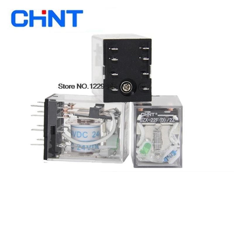 ✢CHNT CHINT General Mini Plug-in Relay JZX-22F(D)-2Z 3Z 4Z with Indicator HH52P HH54P MY2 MY3 MY4  J