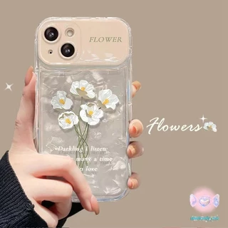 สําหรับ iPhone X XR XSสูงสุด 11 13 15 12 Pro Max 7 8 14 15 Plusดอกไม้vanity Mirrorเคสโทรศัพท์ซิลิโคนAnti-Fall case