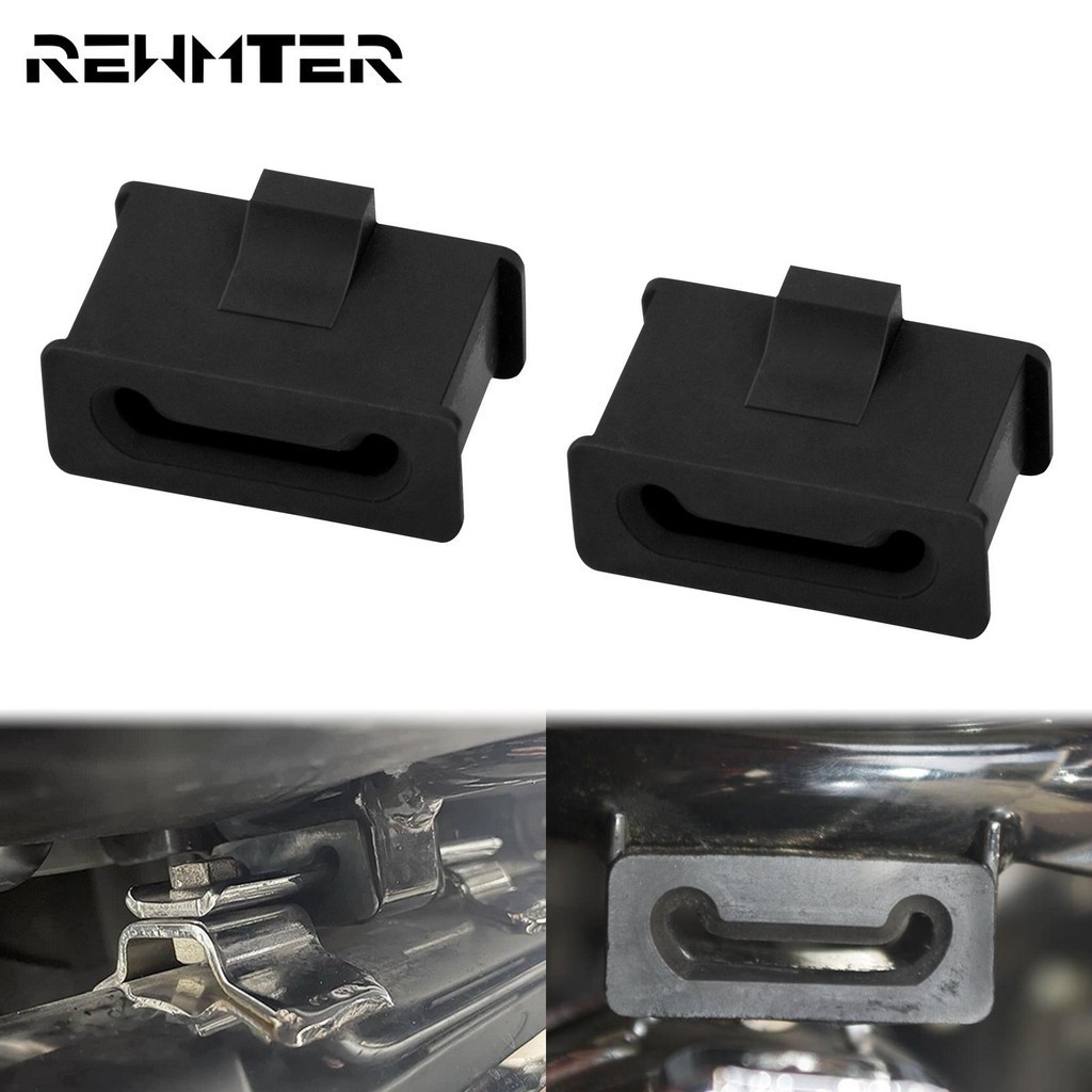 2xmotorcycle ยางท่อไอเสีย Mounts Muffler Bushing สนับสนุนสีดําสําหรับ Harley Touring Road King CVO Street Electra Glide FLTR FLHT
